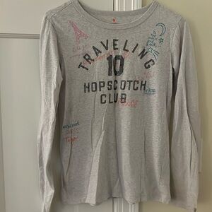 JCrew Girls “Traveling Hopscotch Club” Long Sleeve Tshirt
